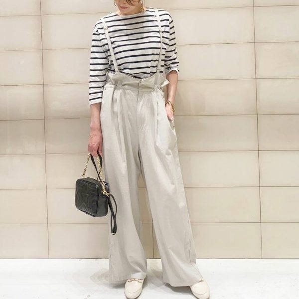 サスペンダーパンツの春夏コーデ！ワンランク上のおしゃれを目指す