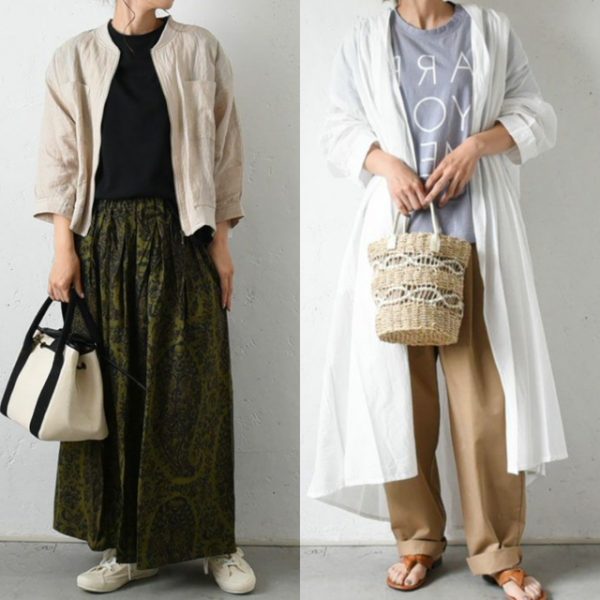 【2022】気温差の大きい時期のおしゃれに！夏のレディースライトアウターコーデ