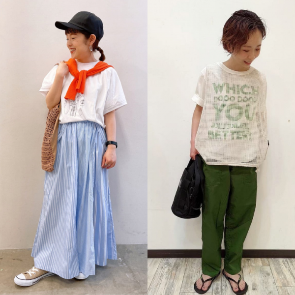 【2022最新】夏まで一気に駆け抜ける！オトナ女子のTシャツコーディネート術をご紹介