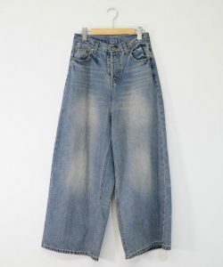 40代　50代　ワイドデニム　ユーズド　カジュアル