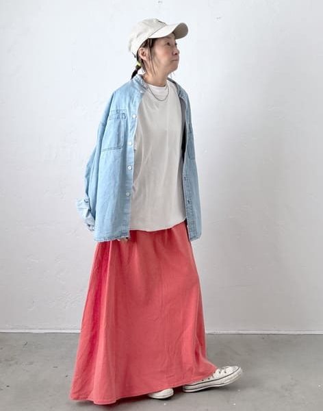 今買って夏まで着回す！40代・50代のための春夏スカートコーデ｜体型カバーも叶う大人カジュアル