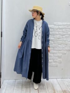 40代・50代　羽織×半袖T　コーデ　今買える　春夏　トレンド　Tシャツ