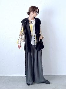 40代・50代　涼しいワイドパンツ　春夏