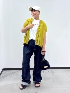 着痩せして見える!40代ぽっちゃり女性の体型カバー夏コーデ