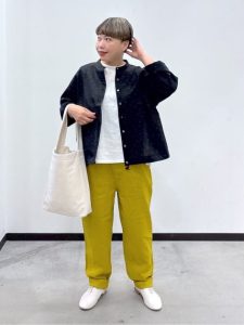 着痩せして見える!40代ぽっちゃり女性の体型カバー夏コーデ