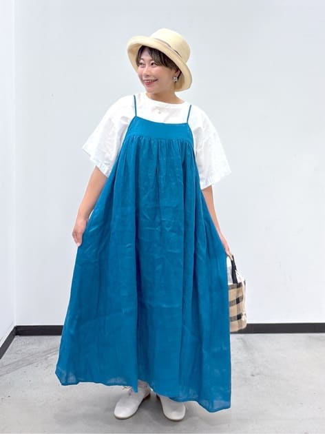 着痩せして見える!40代ぽっちゃり女性の体型カバー夏コーデ