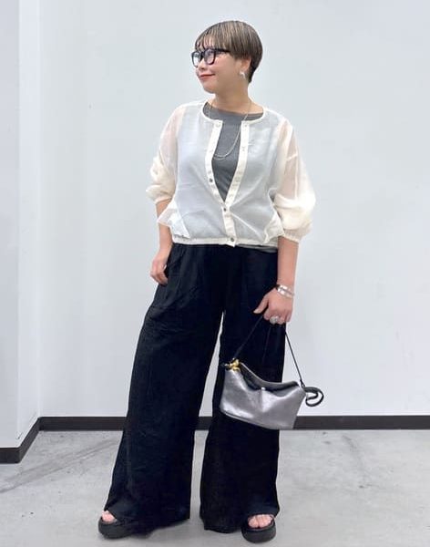 50代 夏の羽織り｜涼しげでこなれる「透け感シャツ・ジャケット・ベスト・シャツワンピ」