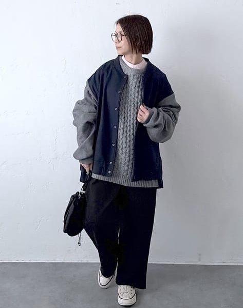 【40代・50代】配色切り替えアウターで差をつける!大人カジュアルコーデ