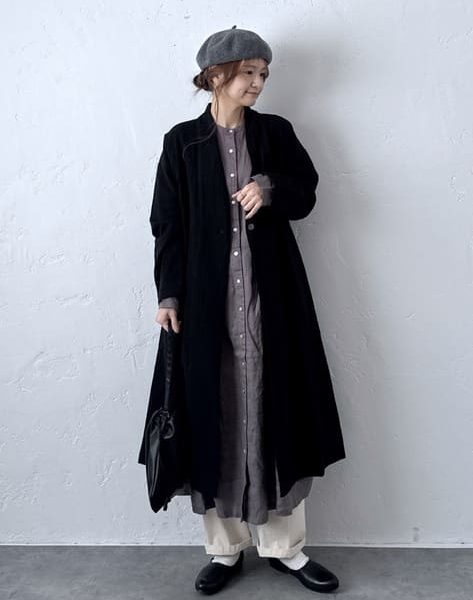 【40代ファッション】春のロングコート×レイヤードコーデ｜大人のこなれ感スタイル